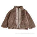 Suéter de lã de cordeiro com costura infantil